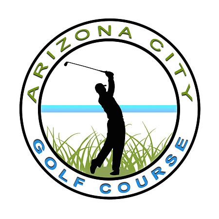 arizona city golf course logo with silhouette golfer