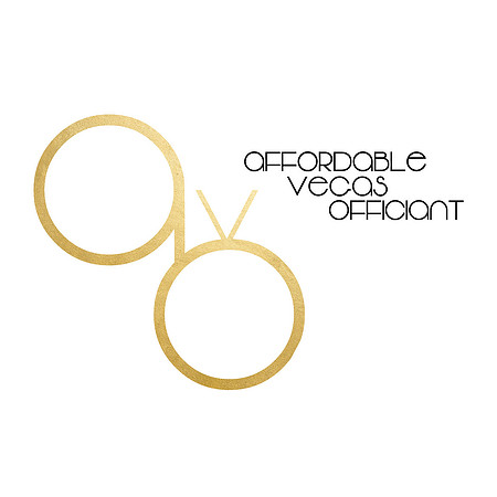 affordable vegas officiant rings black and gold logo